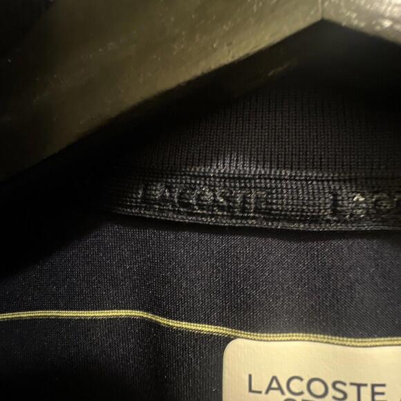 LACOSTE SPORT TECHNICAL PIQUE MEN'S TENNIS POLO SHIRT POLYESTER SILICONE LOGO - Picture 4 of 5